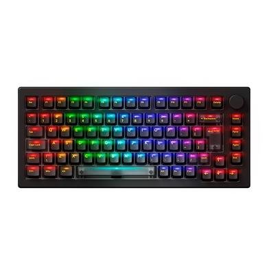 Imagem Teclado Mecânico Gamer Akko 5075 Clean Black, Switch V3 PRO Cream Black, N-Key, ABNT2