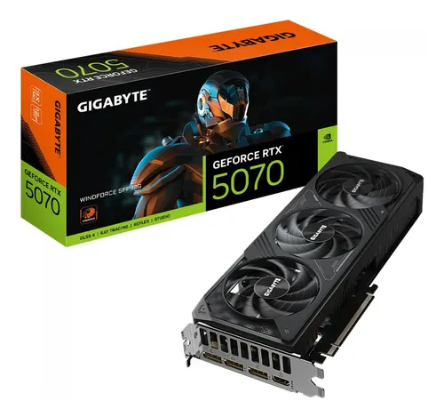 Imagem Placa de Vídeo Gigabyte RTX 5070 Windforce 12GB GDDR7