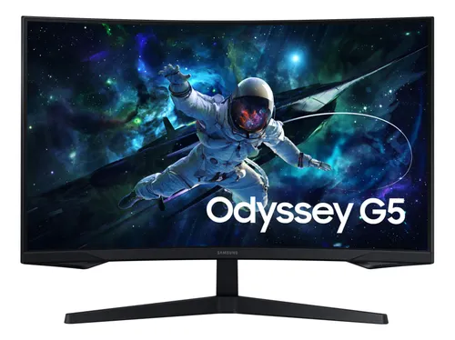 Imagem Monitor Gamer Samsung Odyssey G5 32" QHD 165Hz 1ms FreeSync, HDMI, DP - Preto