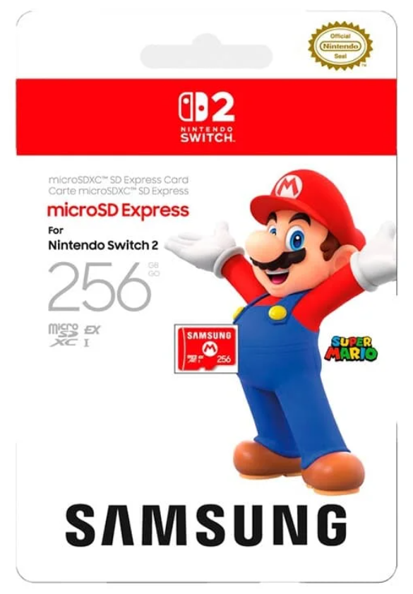 Imagem (Pré-venda) Cartão Samsung microSD Express para Nintendo Switch 2 de 256GB