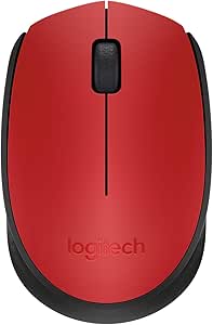 Imagem Mouse sem fio Logitech M170 com Design Ambidestro Compacto - Vermelho