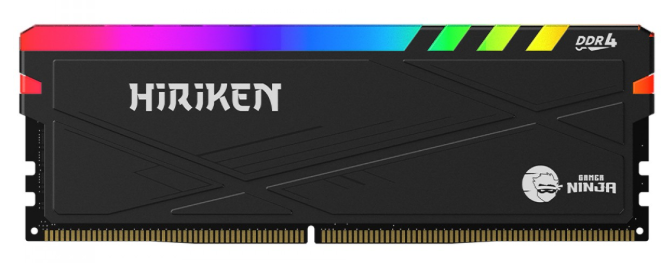 Imagem Memória DDR4 Gamer Ninja Hiriken, RGB, 8GB, 3200MHz, Preto