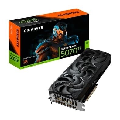 Imagem Placa de Vídeo Gigabyte NVIDIA RTX 5070 Ti WINDFORCE SFF 16G  GeForce 16GB GDDR7 256bits DLSS Ray Tracing - 9VN507TW-00-G10