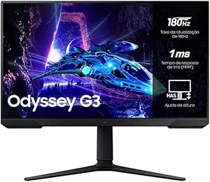 Imagem Monitor Gamer Samsung Odyssey G3", 27", 180Hz, 1ms, Freesync, DP, HDMI, FHD