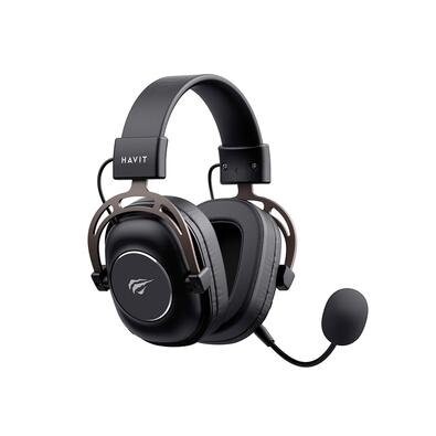 Imagem Headset Gamer Profissional Sem Fio Havit Driver 50mm Wireless USB-C e 3.5mm - H2002YG