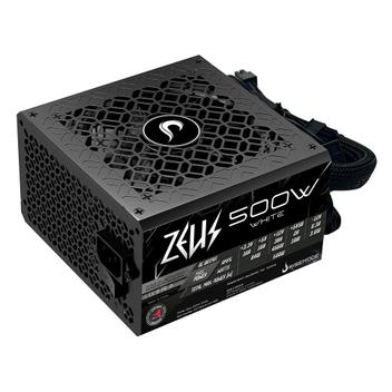 Imagem Fonte Gamer Rise Mode Zeus, 500W, PFC Ativo, Preto