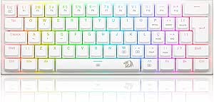 Imagem TECLADO MECANICO GAMER REDRAGON ANIVIA BRANCO RGB COM SWITCH VERMELHO ABNT-2