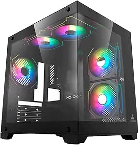 Imagem Gabinete Gamer Acegeek Vacancy L375 | Mid-Tower | Lateral de Vidro | Preto | AG-VACANCY-L375-BK