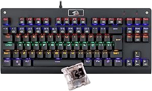 Imagem Teclado Mecânico Redragon Dark Avenger K568R Switch Azul - Preto, Iluminação Rainbow