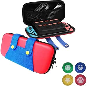 Imagem Case para Nintendo Switch - Mario + 4 Grips para Joy-Con