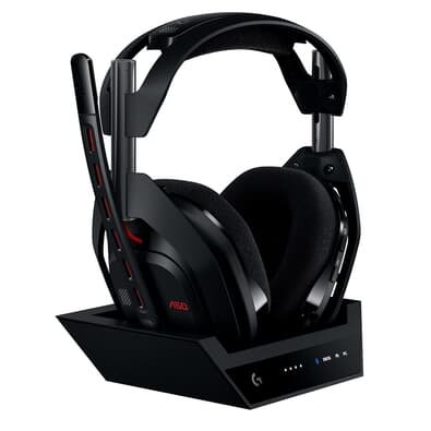 Imagem Headset Gamer Sem Fio Logitech G Astro A50 LIGHTSPEED + Base Station (Gen 5)  - Preto