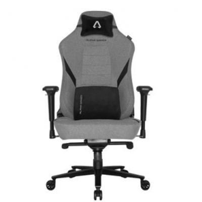 Imagem Cadeira Gamer Phenix Alpha Gamer Até 150Kg 2x Almofadas Reclinável Braços 4D Preto - AGPHENIX-F-GRY-BK