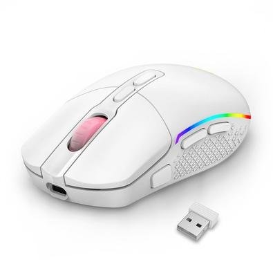 Imagem Mouse Gamer Sem Fio Redragon Invader Pro - Branco 