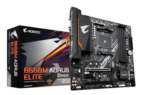 Imagem Placa-Mãe Gigabyte B550M AORUS Elite AM4 DDR4 HDMI - Preto