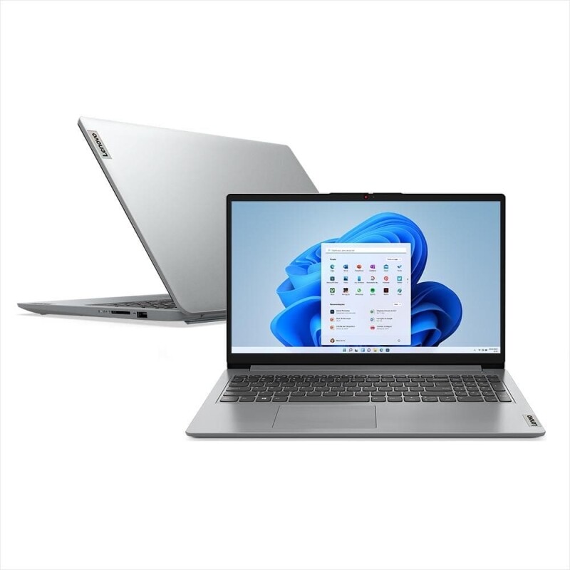 Imagem Notebook Lenovo Ultrafino IdeaPad 1 R5-7520U 8GB 512GB SSD Windows 11 15.6" 82X5000GBR Cloud Grey