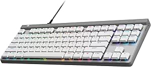Imagem Teclado Mecânico Gamer Logitech G515 com Design TKL, RGB LIGHTSYNC e Switch GL Brown Tactile - Branco