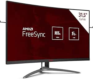 Imagem Monitor Gamer AOC Agon 32" Curvo 165Hz 1ms FreeSync AG323FCXE