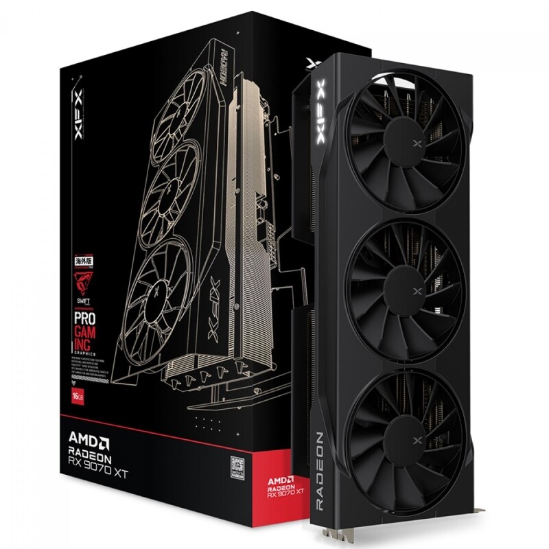 Imagem Placa de Vídeo XFX Swift AMD Radeon RX 9070 XT 16GB GDDR6 FSR Ray Tracing RX-97TSWF3B9