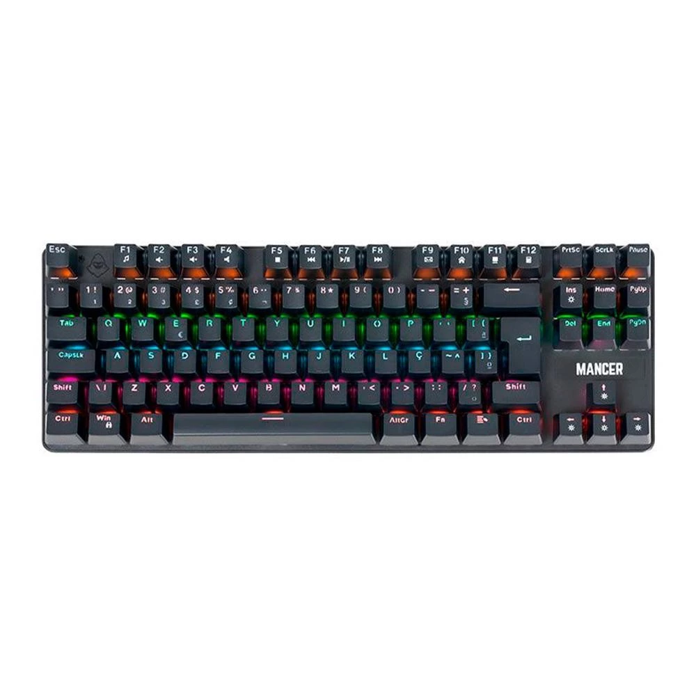 Imagem Teclado Mecanico Mancer Shade MK3, Rainbow, Switch Huano Vermelho, Preto