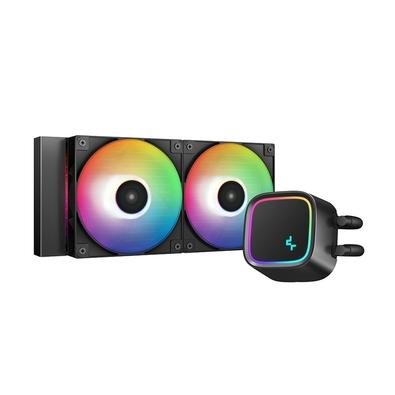 Imagem Water Cooler Deepcool LE500 Rainbow, LED, 240mm, Intel e AMD, Preto