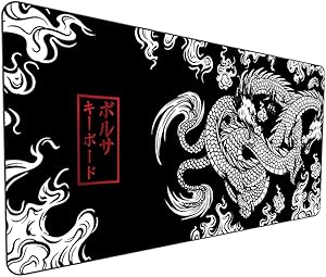 Imagem Mouse Pad Gamer Extra Grande 90x40cm - Speed, Antiderrapante, Dragão Chinês/Japonês