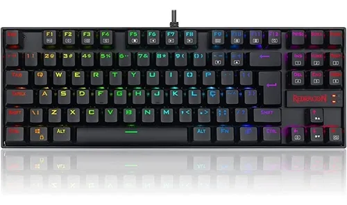 Imagem Teclado Gamer Kumara Pro RGB - Switch Brown, Layout Português (Brasil), Preto