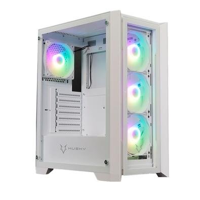 Imagem Gabinete Gamer Husky Dome 100, Mid Tower ATX, Lateral e Frontal em Vidro - Branco