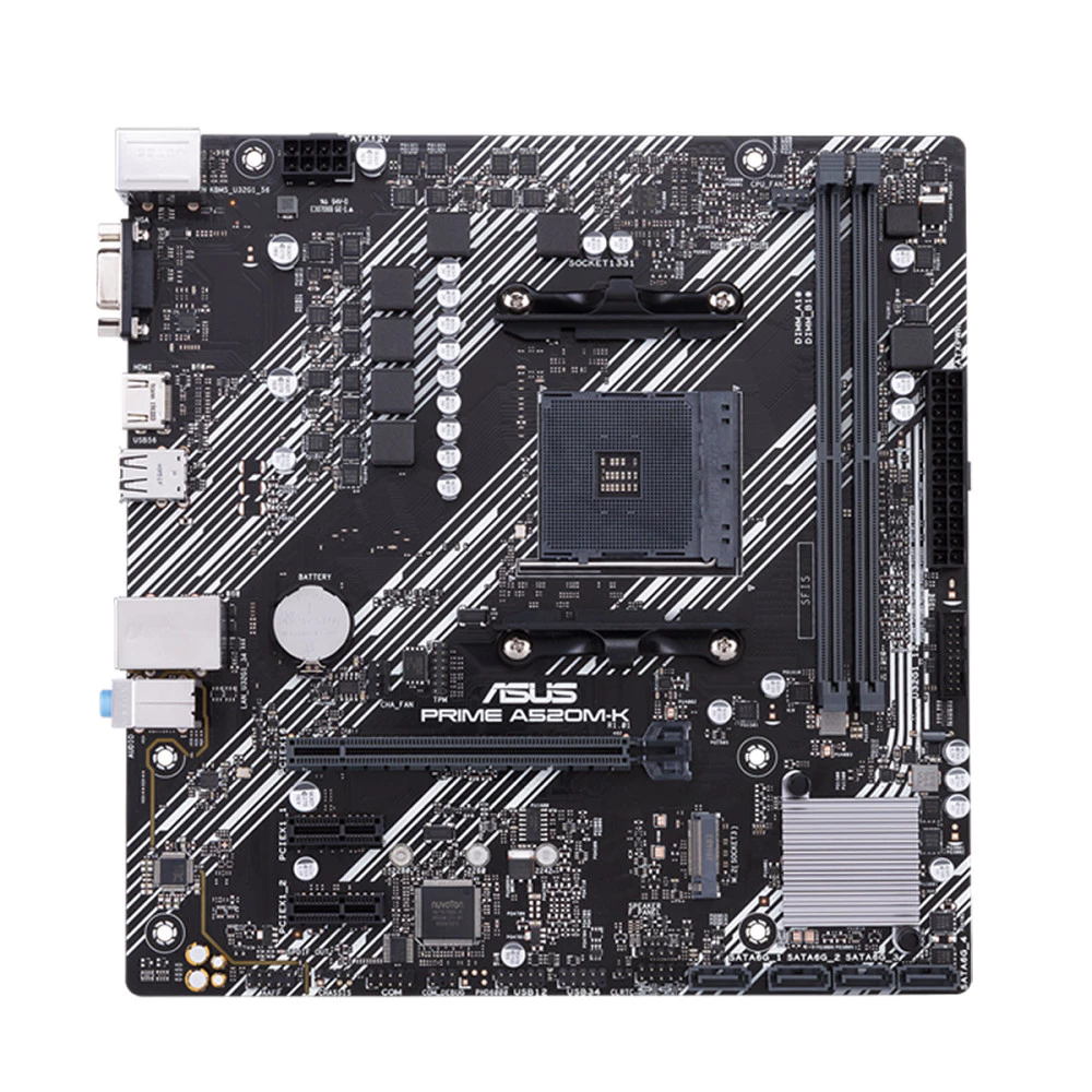 Imagem Placa Mãe Asus para AMD AM4 Prime A520M-K 2xDDR4 mATX