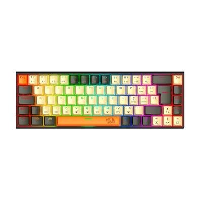Imagem Teclado Mecânico Gamer Redragon Ryzer K633CGO-RGB - Switch Brown, RGB, ABNT2, 60%, Bege/Preto/Laranja
