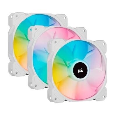 Imagem Kit Com 3 Ventoinhas Corsair Elite Triple 120mm RGB Branco - CO-9050137-WW