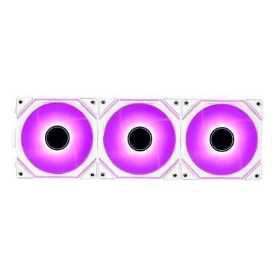 Imagem Kit Com 3 Ventoinhas Rise Mode Magneto Pro, 120mm, Led ARGB, Branco