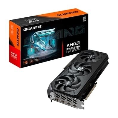 Imagem Placa de Vídeo Gigabyte RX 9070 Gaming OC AMD Radeon 16GB GDDR6 256 bit OpenGL 4.6 - GV-R9070GAMING OC-16GD
