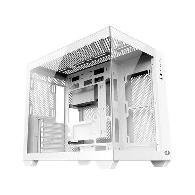 Imagem Gabinete Gamer Redragon Wideload Lite, Mid Tower, ATX e M-ATX, Lateral e Frontal em Vidro Temperado, Branco
