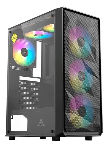 Imagem Gabinete Gamer Acegeek Diamond R339 Rainbow L / Vidro C / 3f