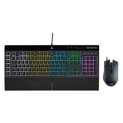 Imagem Kit Teclado e Mouse Gamer Corsair K55 PRO e Harpoon PRO, RGB, ABNT2, Preto