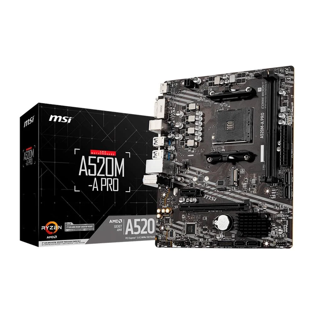 Imagem Placa Mae MSI A520M-A Pro, AMD AM4
