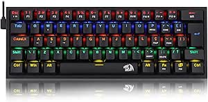 Imagem Teclado Mecanico Gamer Fizz Rainbow Preto Switch Marrom