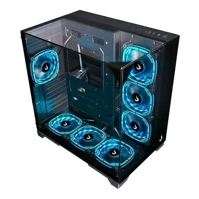 Imagem Gabinete Gamer Rise Mode Galaxy Full Glass, Mid Tower, ATX, Lateral e Frente em Vidro Temperado, Preto