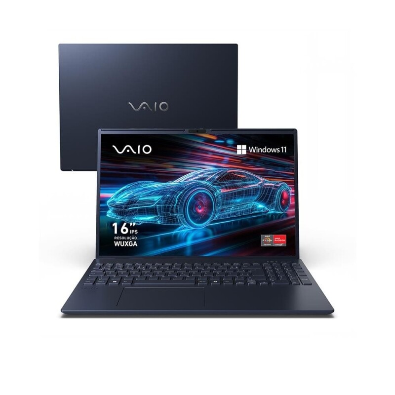 Imagem Notebook VAIO FE16 AMD Ryzen 5-5625U Windows 11 16GB 512GB SSD Wi-Fi 6 Tela 16'' IPS WUXGA Antirreflexo - Cinza Expansí