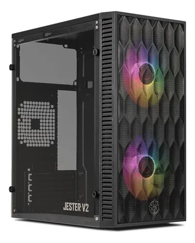 Imagem Gabinete Gamer TGT Jester V2 Mini Tower com 2 Fans Rainbow