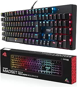 Imagem Teclado Mecânico Gamer Knup Switch Blue com LED RGB 12 Cores - USB