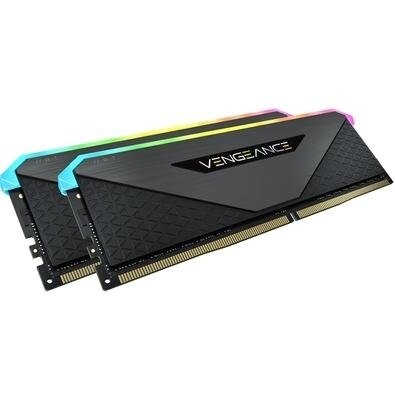 Imagem Memória RAM Corsair Vengeance RT RGB 32GB (2x16GB) 3200MHz DDR4 CL16 Preto - CMN32GX4M2Z3200C16
