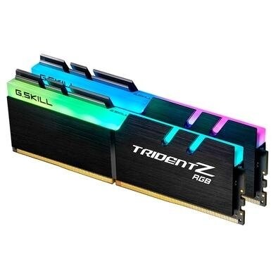 Imagem Memória G.Skill Trident Z RGB 32GB (2x16GB) 3200MHz DDR4 CL16 Preto - F4-3200C16D-32GTZR