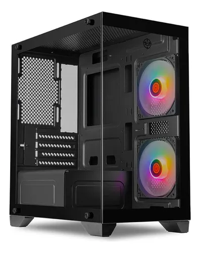 Imagem Gabinete Gamer TGT Gladiator Rainbow Mid-tower Lateral/vidro
