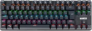 Imagem Teclado Mecânico Mancer Shade MK3 | Rainbow | Switch Huano Vermelho | Preto | MCR-SHM3-RBW01RD