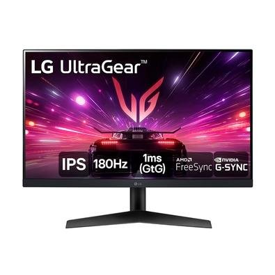 Imagem Monitor Gamer LG UltraGear 24" FHD, IPS, 180Hz, 1ms GTG, HDR10, DisplayPort e HDMI, AMD FreeSync, NVIDIA G-SYNC