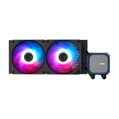 Imagem Water Cooler MSI MAG Coreliquid A13, ARGB, 240mm, Intel e AMD, Preto - MAG CORELIQUID A13 240