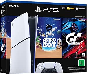 Imagem Novo Bundle Console PlayStation 5 Slim Edição Digital + 2 Jogos (ASTRO BOT e Gran Turismo 7)