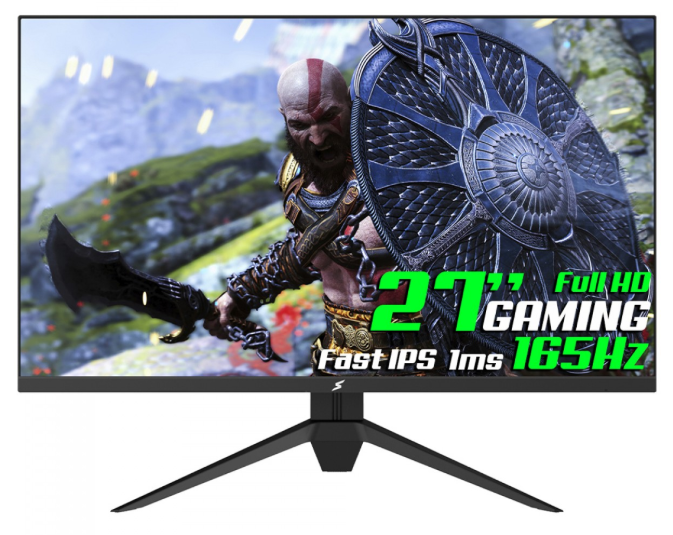 Imagem Monitor Gamer SuperFrame Precision, 27 Pol, Full HD, 165Hz, 1ms, IPS, 107% sRGB, FreeSync/G-Sync, HDMI/DP, SFPFB27165-FHD-PRO