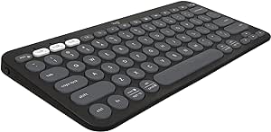 Imagem Teclado Sem Fio Logitech Pebble Keys 2 K380s Bluetooth Easy-Switch - Layout US Grafite
